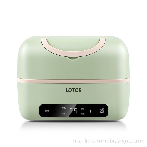 Upgraded Portable Electric Heating Thermal Lunch Box with Timer, 2L Capacity
